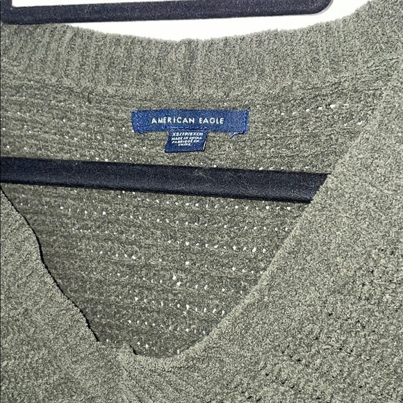 American Eagle Outfitters Knit Sweater Olive Green - Picture 4 of 8